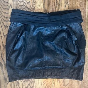 A.L.C. Lambskin black mini skirt
